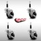 Service Caster 3'' SS Phenolic Swivel 7/8'' Expanding Stem Caster Set with Brake, 4PK SCC-SSEX20S314-PHS-TLB-78-4 - alternate 4